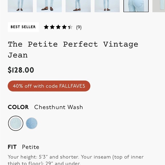 Madewell The Petite Perfect Vintage Jean Light Wash High Rise Straight Leg W 33P - Picture 2 of 7